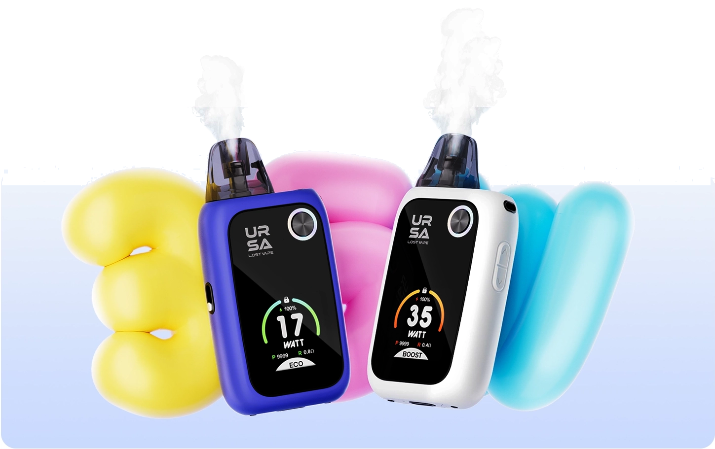 Ursa epoch Pod 1400mAh modrá a biela dymiaca